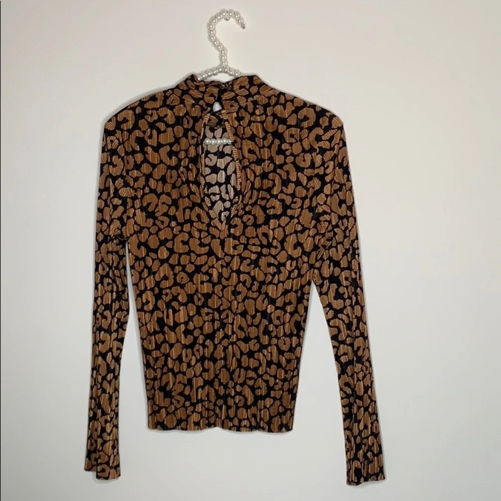 Leopard Print Topshop Turtleneck - Picture 2 of 5